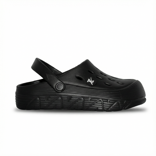 Men’s & Women’s Lightweight Black Clogs | Cushioned Comfort Slip-On Sandals