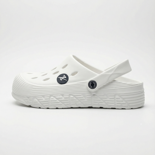 Unisex White Comfort Clogs | Lightweight Cushioned Slip-On Footwear