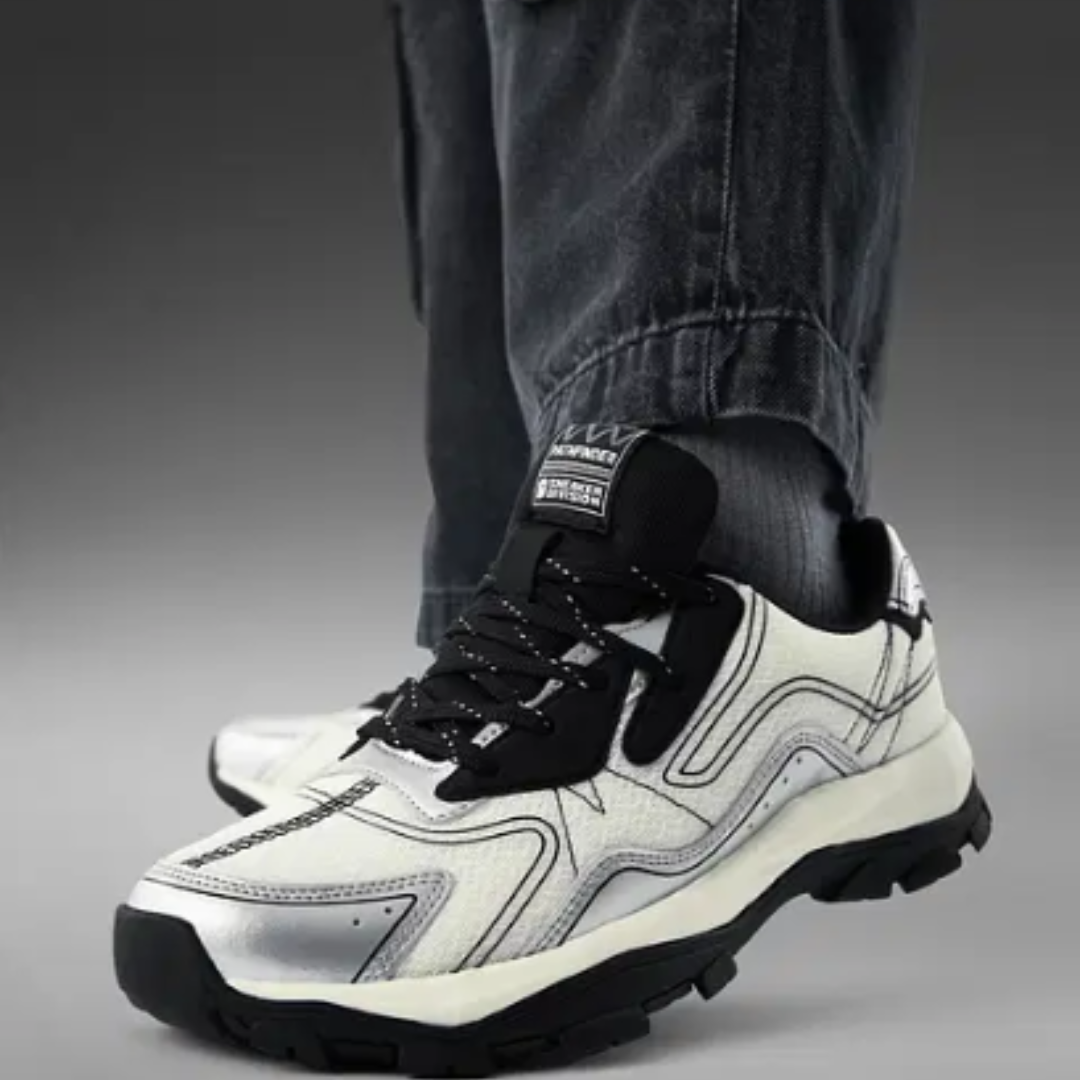 Zubax Men’s Chunky Sneakers | Latest Stylish White & Silver Casual Shoes for Daily Wear & Outdoors - Image 4
