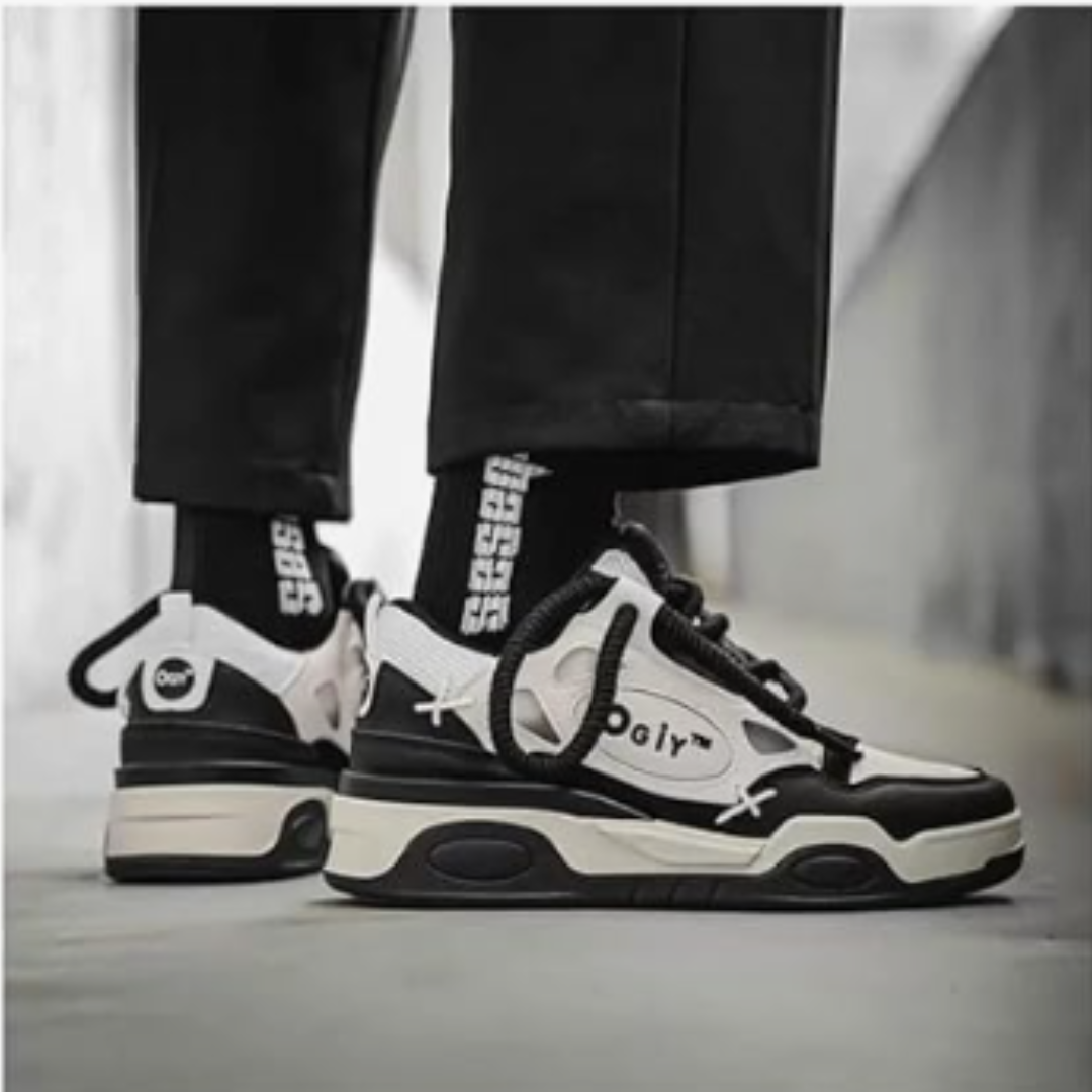 Zubax OgiY Unisex Chunky Sneakers | Stylish Black & White Casual Shoes for Men & Women | Latest Design for Daily & College Wear - Image 5