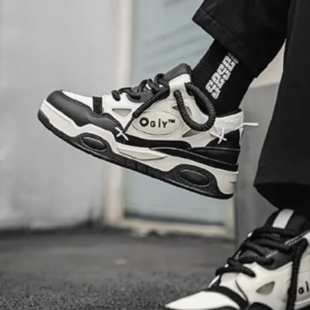 Zubax OgiY Unisex Chunky Sneakers | Stylish Black & White Casual Shoes for Men & Women | Latest Design for Daily & College Wear - Image 4