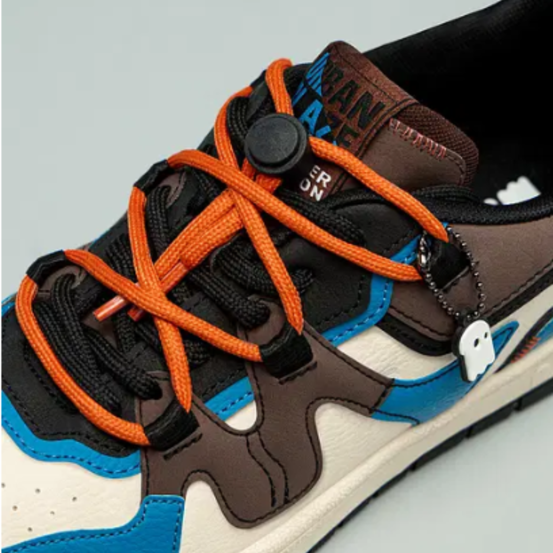 Zubax Men’s Colourblocked Retro Fashion Sneakers | Stylish Blue & Brown High-Street Casual Shoes for Men - Image 3