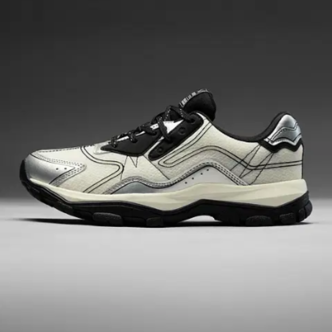 Zubax Men’s Chunky Sneakers | Latest Stylish White & Silver Casual Shoes for Daily Wear & Outdoors - Image 2