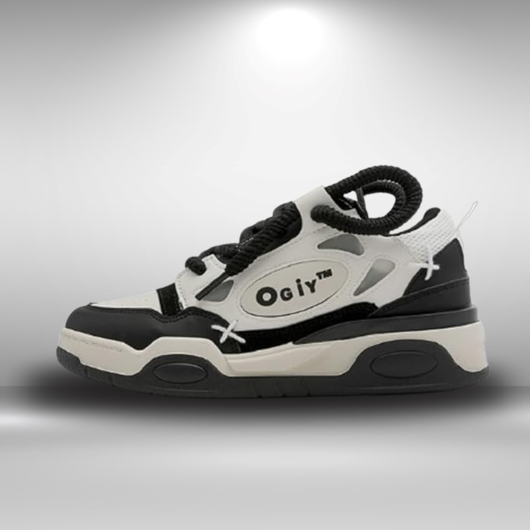 Zubax OgiY Unisex Chunky Sneakers | Stylish Black & White Casual Shoes for Men & Women | Latest Design for Daily & College Wear - Image 2